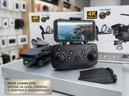 Dron con doble cámara 4K + Maletín Gratis